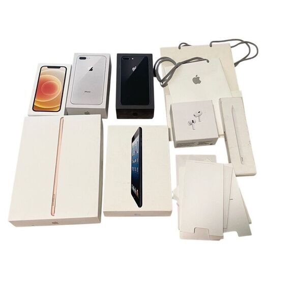 Lot of 7 Empty Apple Product Boxes – iPhones, iPad, AirPods, Pencil - Picture 1 of 1